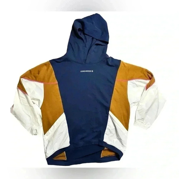 Converse Women's Blocked Alt Terrain Hoodie Midnight Navy Multi-Color Size XXL - Picture 3 of 7
